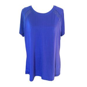 Pro Player women's large bluish purple short sleeve crewneck activewear t-shirt
